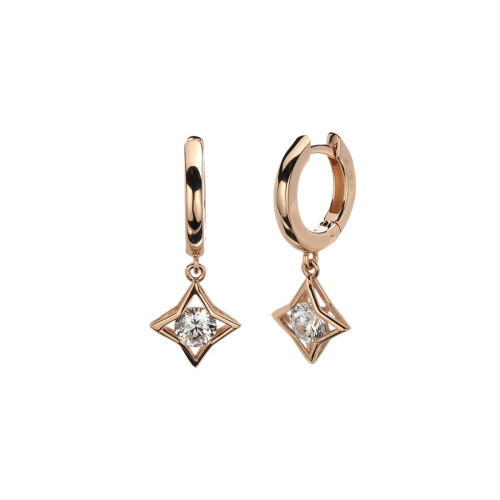 Серьги из красного золота 585 пробы с фианитами 01С1114805