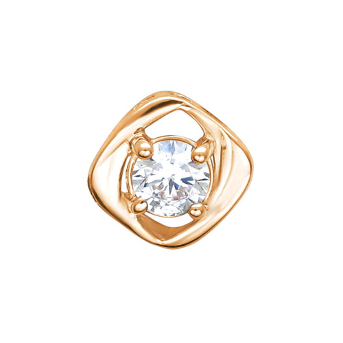 Подвеска из красного золота 585 пробы с фианитом 01П1113867