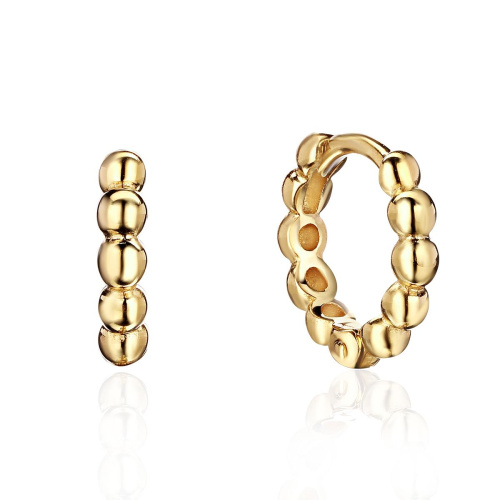 Серьги из желтого золота 585 пробы без вставок 01С0316454