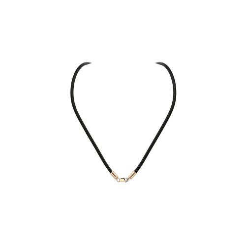 Колье на основе каучукового шнура с замком из красного золота 585 пробы 0РЛ010832-1