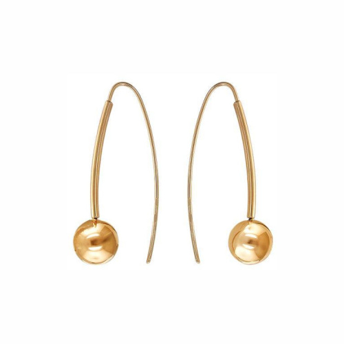 Серьги из красного золота 585 пробы без вставок 01С015299