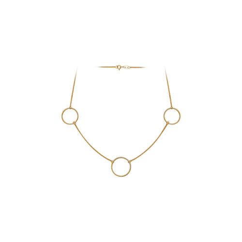 Колье из желтого золота 585 пробы без вставок 01Л731681