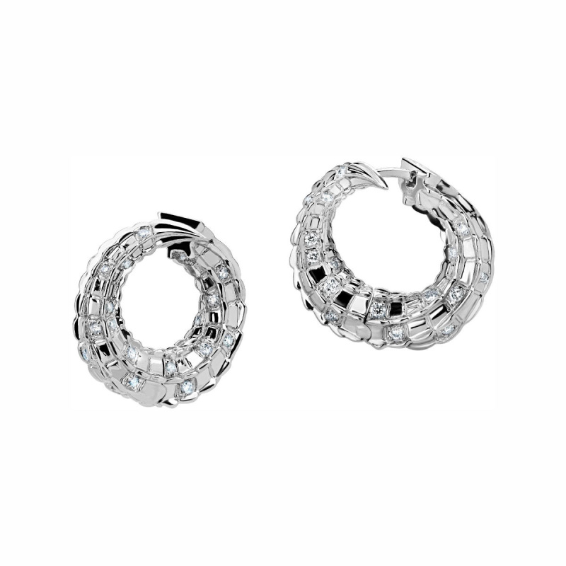 Серьги из белого золота 585 пробы с бриллиантами 01С6213335