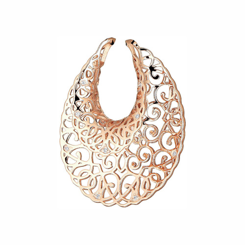 Подвеска из красного золота 585 пробы с бриллиантами 01П617739