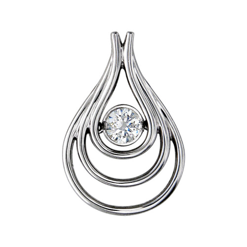 Подвеска из серебра 925 пробы с фианитом 01П158407