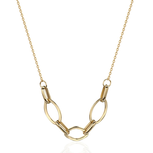 Колье из желтого золота 585 пробы без вставок 01Л032352