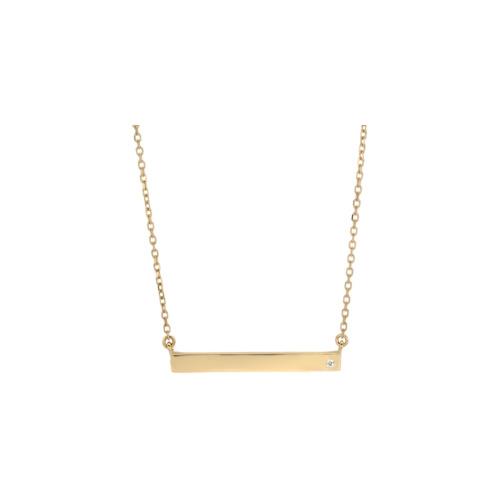 Колье из желтого золота 585 пробы с фианитом 01Л132175