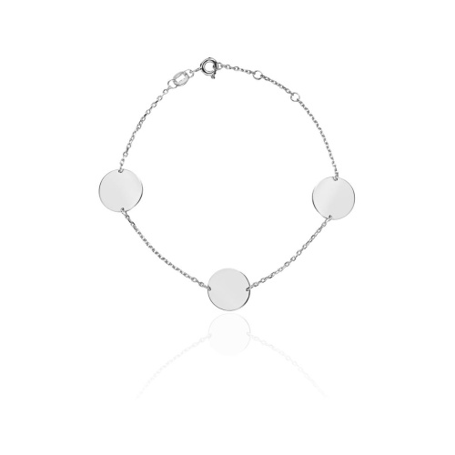 Браслет из белого золота 585 пробы без вставок 01Б022929