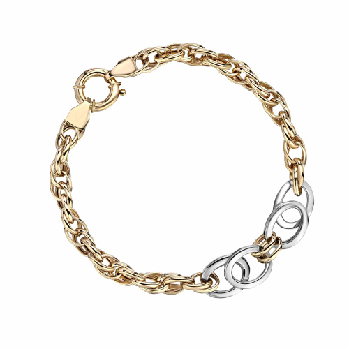 Браслет из желтого золота 585 пробы без вставок 01Б0321093Р