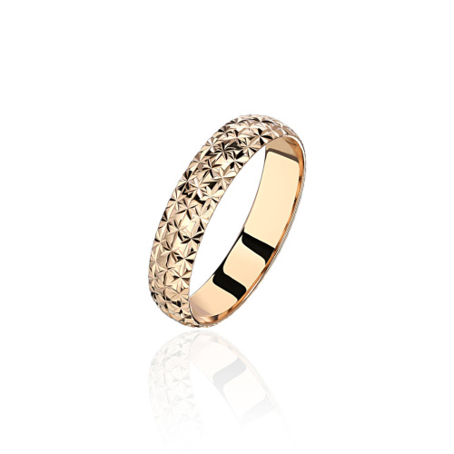 Обручальное кольцо из красного золота 585 пробы без вставок 01О710255