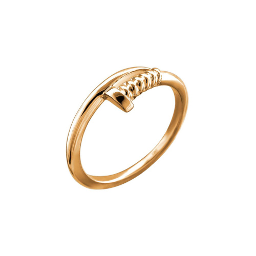 Кольцо "Гвоздь" из красного золота 585 пробы без вставок 01К0114169