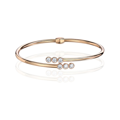 Браслет конго из красного золота 585 пробы с фианитами 01Б112896 Браслет конго из красного золота 585 пробы с фианитами 01Б112896