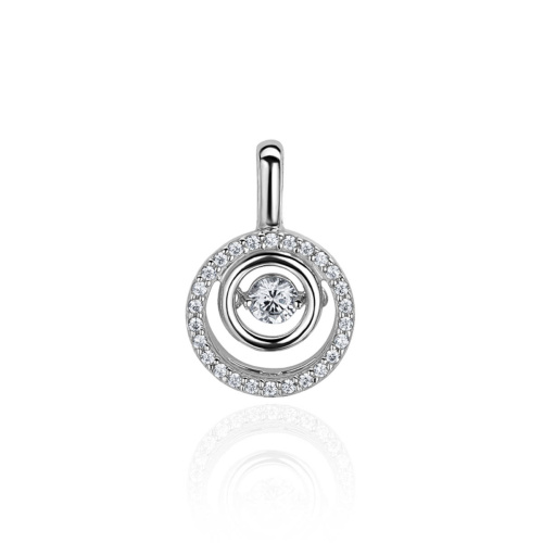 Подвеска из белого золота 585 пробы с фианитами 01П1212963