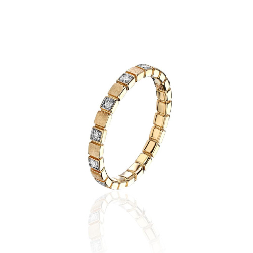 Обручальное кольцо из желтого золота 585 пробы с бриллиантами 01О630471