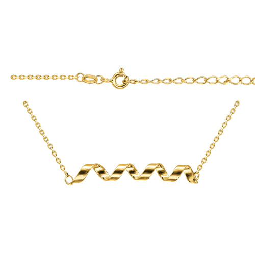 Колье из желтого золота 585 пробы без вставок 01Л031822