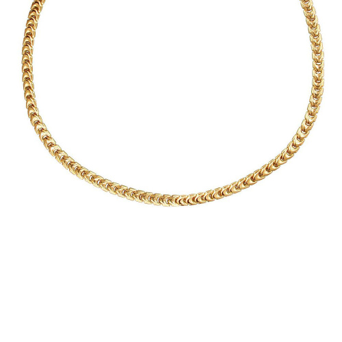 Колье из желтого золота 585 пробы без вставок 01Л730175