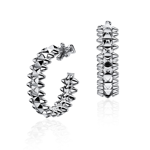 Серьги из белого золота 585 пробы без вставок 01С0215195