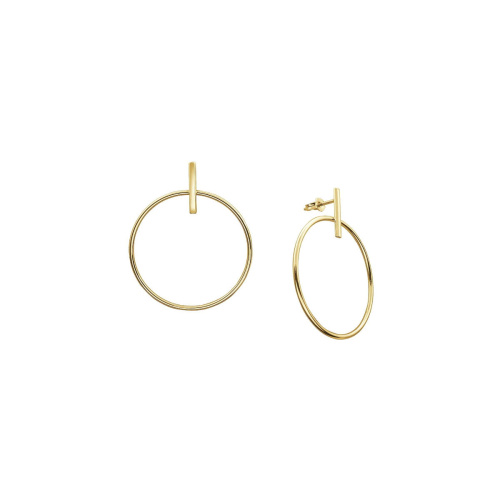 Серьги из желтого золота 585 пробы без вставок 01С0312608