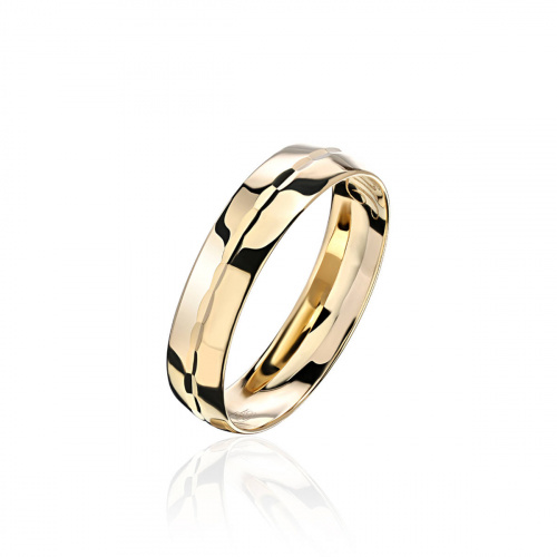Обручальное кольцо из желтого золота 585 пробы 01О730162