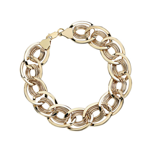 Браслет из желтого золота 585 пробы без вставок 01Б033160