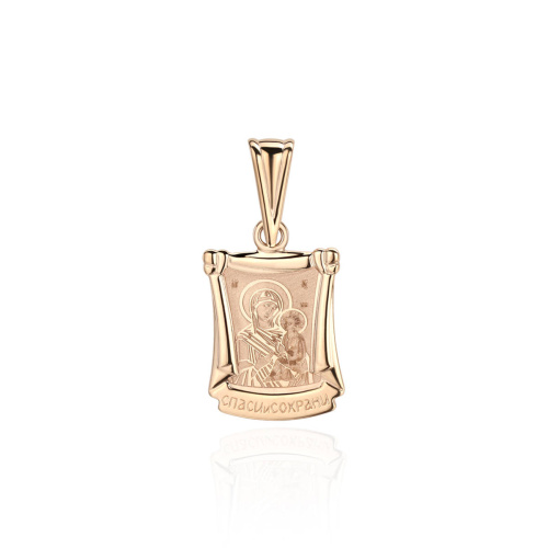 Подвеска из красного золота 585 пробы без вставок 01П0101067