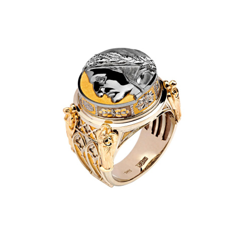 Кольцо из комбинированного золота 585 пробы 01Т066335L