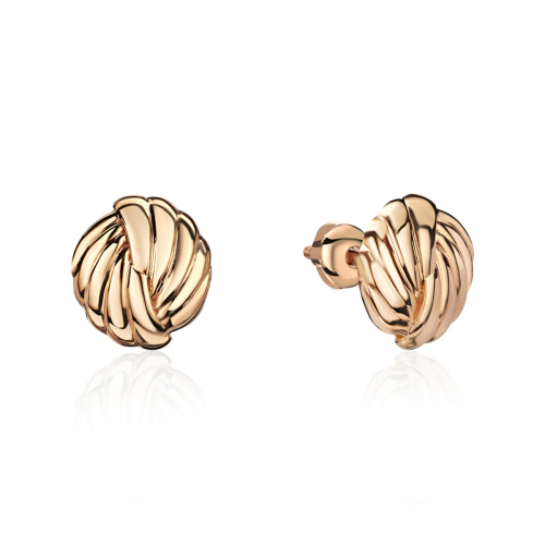 Серьги из красного золота 585 пробы без вставок 01С0116699