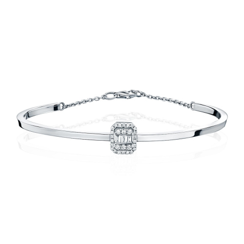 Браслет конго из белого золота 585 пробы с бриллиантами 01Б6221074