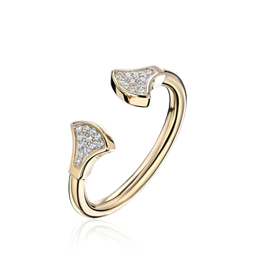 Кольцо из желтого золота 585 пробы с фианитами 01К1315120Р