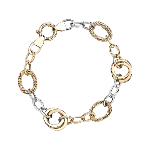 Браслет из желтого золота 585 пробы без вставок 01Б0621098Ж