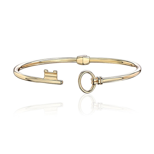 Браслет конго из желтого золота 585 пробы без вставок 01Б0321002