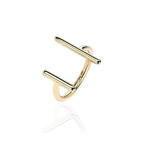 Кольцо из желтого золота 585 пробы без вставок 01К0313637