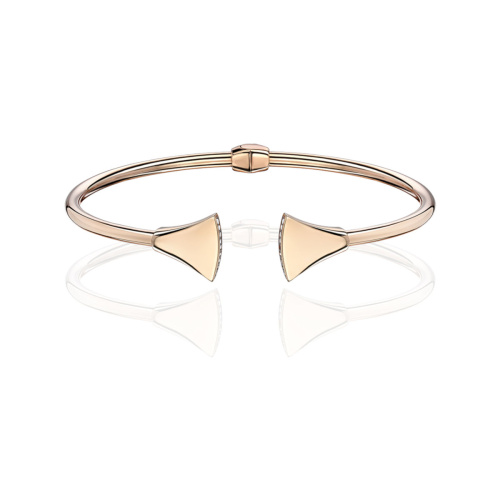 Браслет конго из красного золота 585 пробы с фианитами 01Б112893