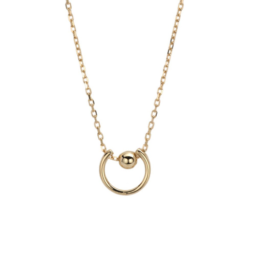 Колье из желтого золота 585 пробы без вставок 01Л032083