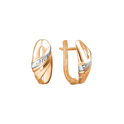 Серьги из красного золота 585 пробы без вставок 01С7113718Р