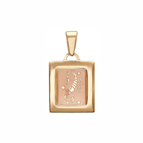 Подвеска "Скорпион" из красного золота 585 пробы без вставок 01Д018921