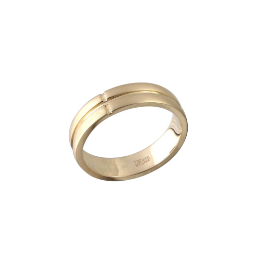 Обручальное кольцо из желтого золота 585 пробы без вставок 01О030542