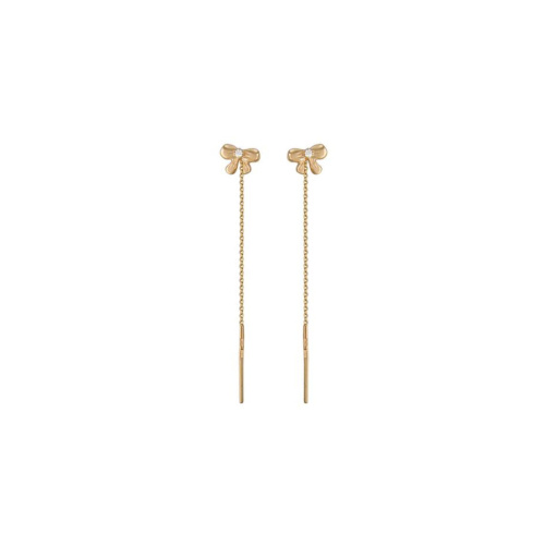 Серьги из красного золота 585 пробы с фианитами 01С117246