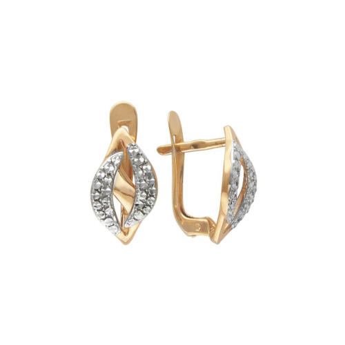 Серьги из красного золота 585 пробы без вставок 01С715033