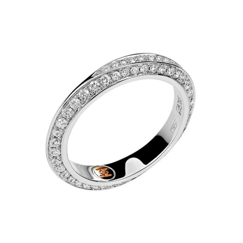 Кольцо из белого золота 750 пробы с бриллиантами 01К677442