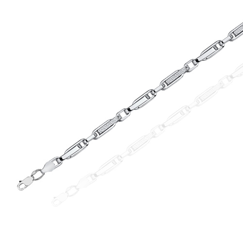 Цепь из белого золота 585 пробы без вставок 01Ц0221104