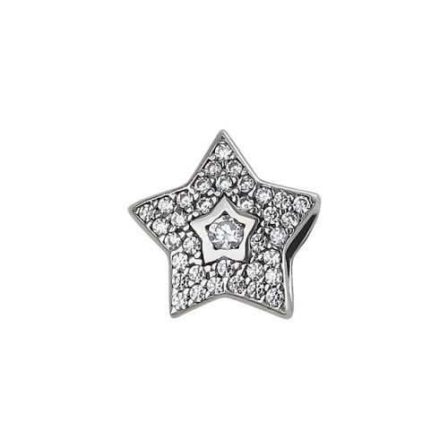 Подвеска "Звезда" из серебра 925 пробы с фианитами 01П152856