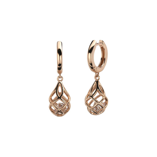 Серьги из красного золота 585 пробы с фианитами 01С1113706
