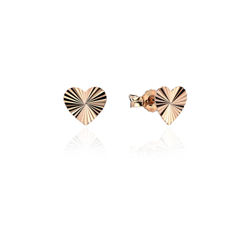Серьги из красного золота 585 пробы без вставок 01С714698