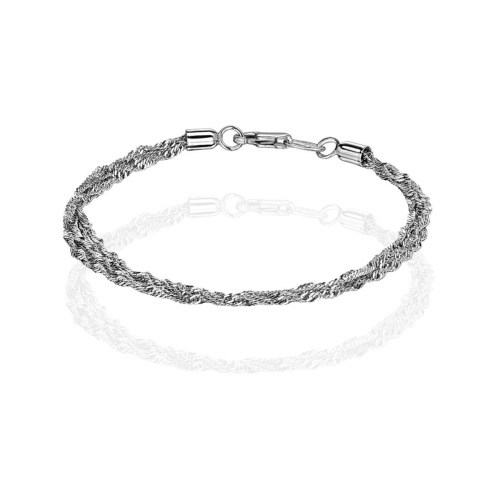 Браслет из белого золота 585 пробы без вставок 01Б721244