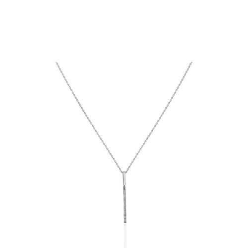 Колье из белого золота 585 пробы с фианитами 01Л121207