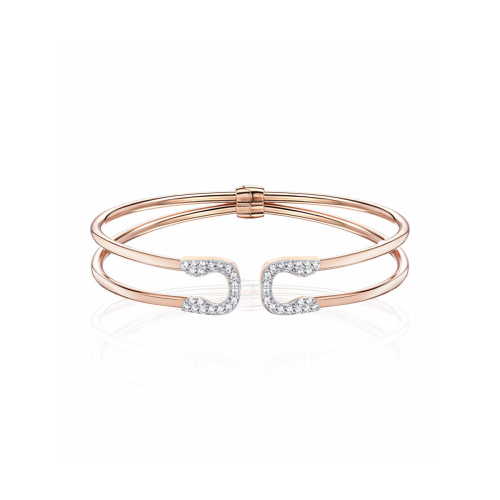 Браслет конго из красного золота 585 пробы с фианитами 01Б1121050Р