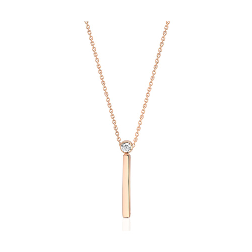 Колье из красного золота 585 пробы с фианитами 01Л112195