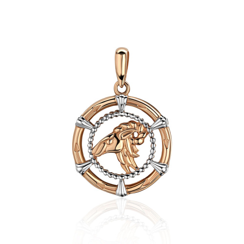 Подвеска "Овен" из красного золота 585 пробы без вставок 01Д0111604Р