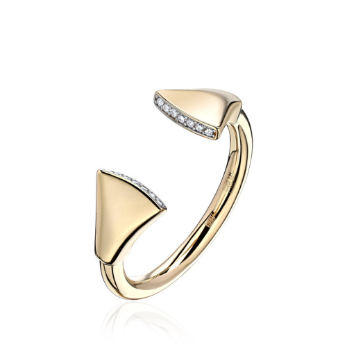 Кольцо из желтого золота 585 пробы с фианитами 01К1315127Р